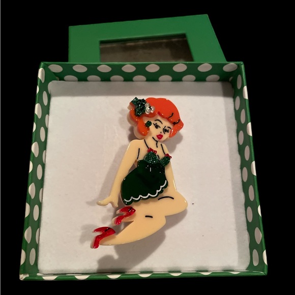 Lipstick and Chrome Jewelry - New “Ginger Snap Holiday “Brooch by Lipstick & Chrome